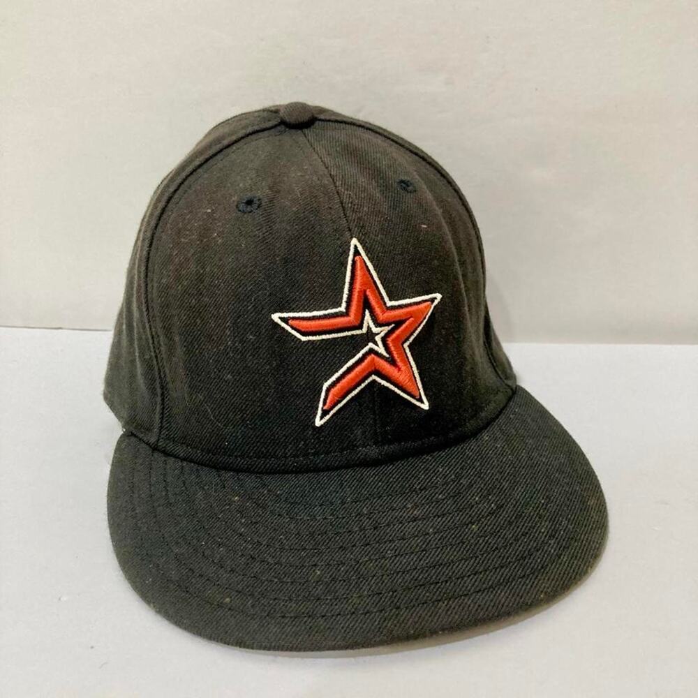 Vintage 90s New Era Houston Astros MLB Cap Logo Athletic Snapback Hat 7 3/8 Cap